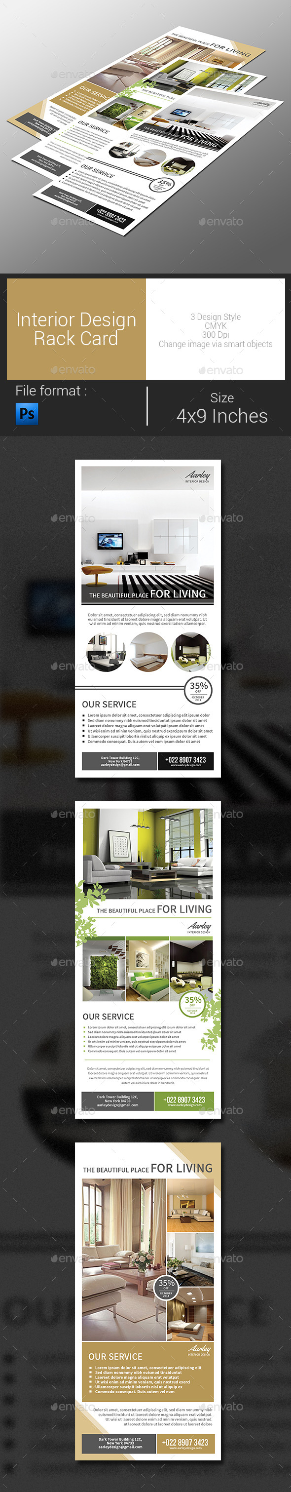 Interior Design Rack Card - Corporate Flyers