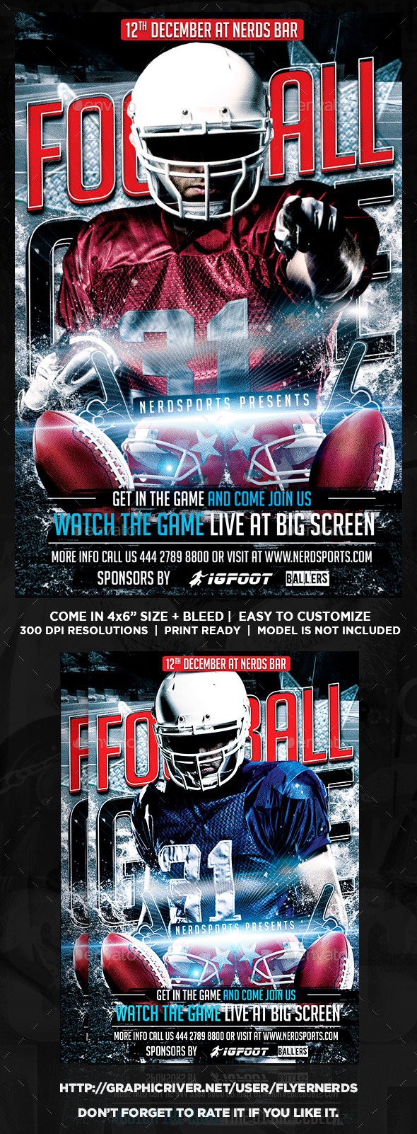 Football Game Flyer - Sports Events