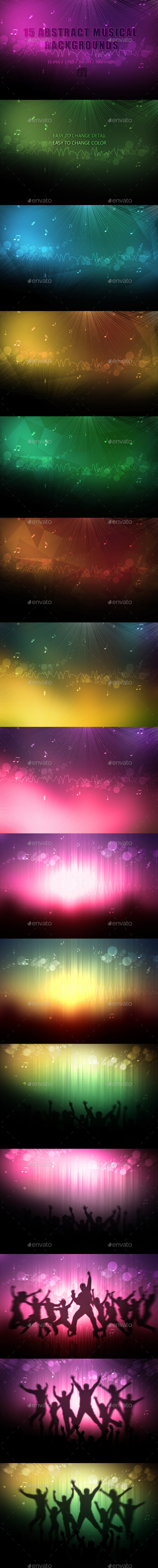 15 Abstract Musical Backgrounds - Abstract Backgrounds