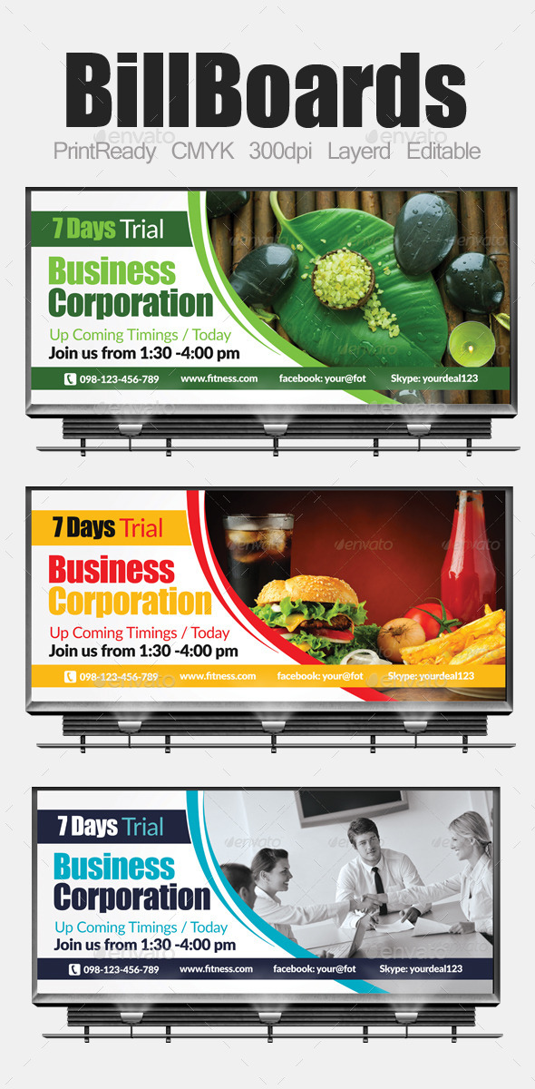 Multi Purpose Business Billboards - Signage Print Templates