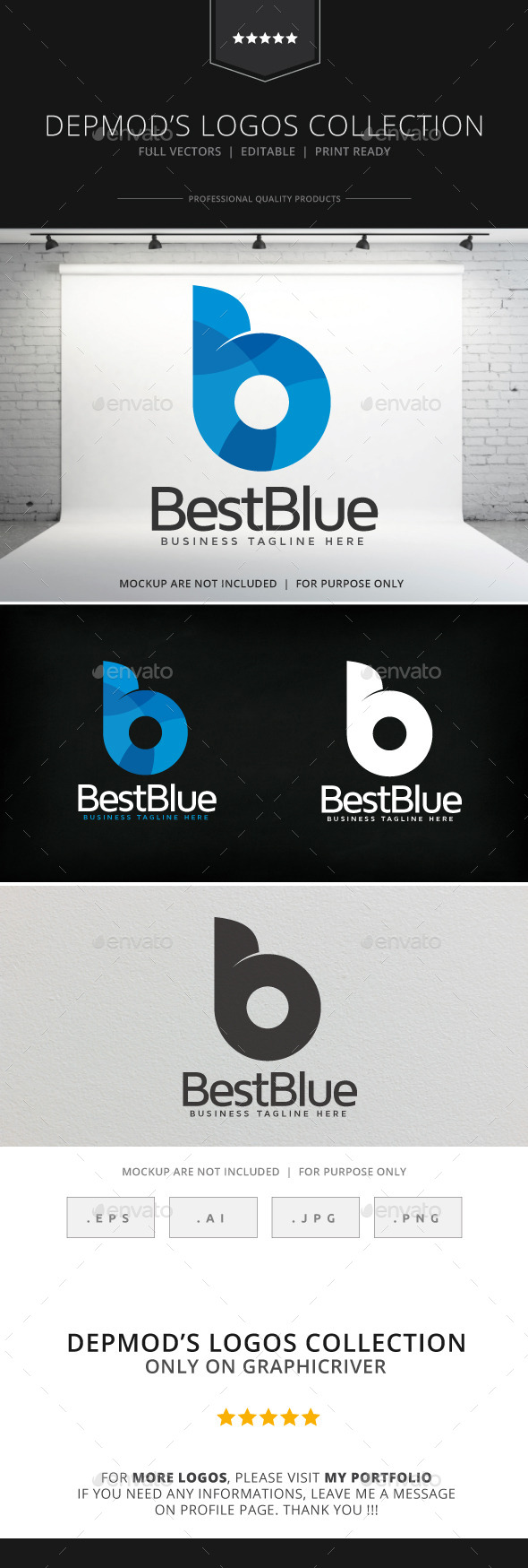 Best Blue Logo - Letters Logo Templates