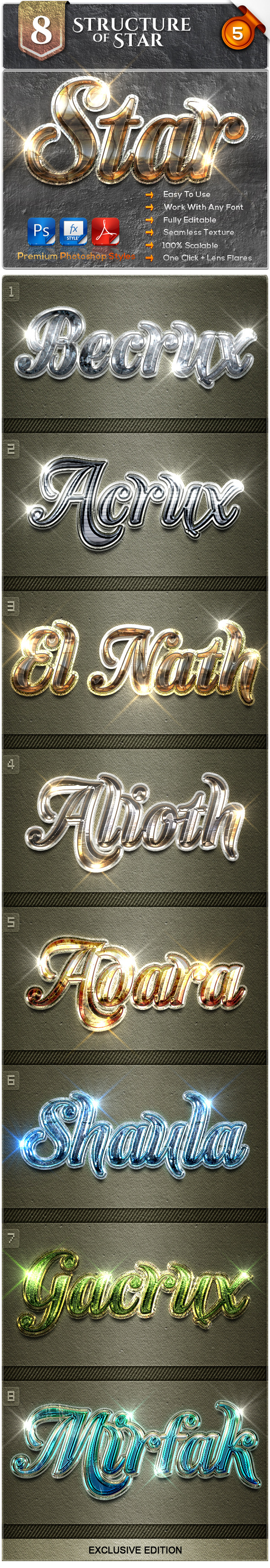 8 Structure of Stars #5 - Text Effects Styles