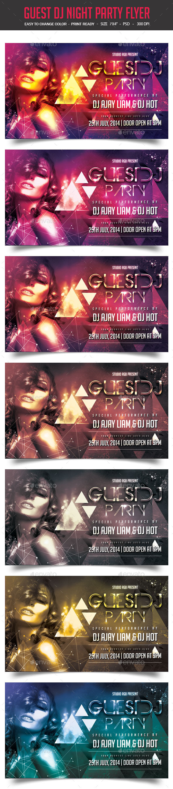 Guest DJ Party Flyer - Clubs & Parties Events