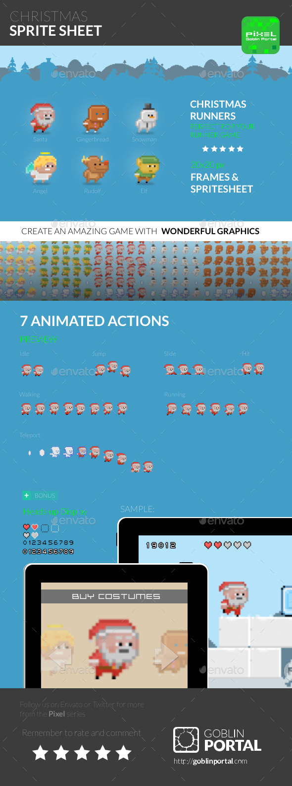 Christmas Sprite Sheet - Sprites Game Assets