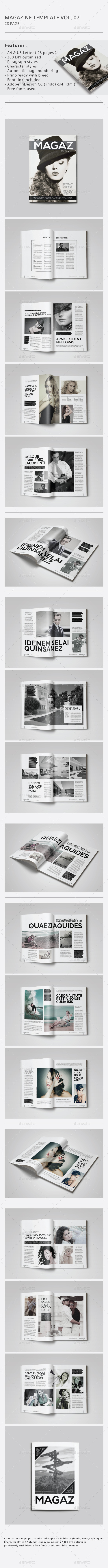 Indesign Magazine Template Vol.07 - Magazines Print Templates