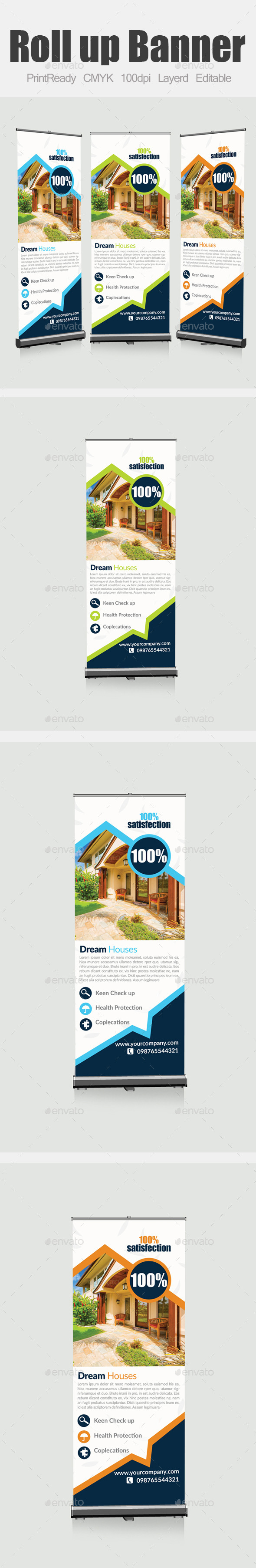 Real Estate Roll Up Banners - Signage Print Templates