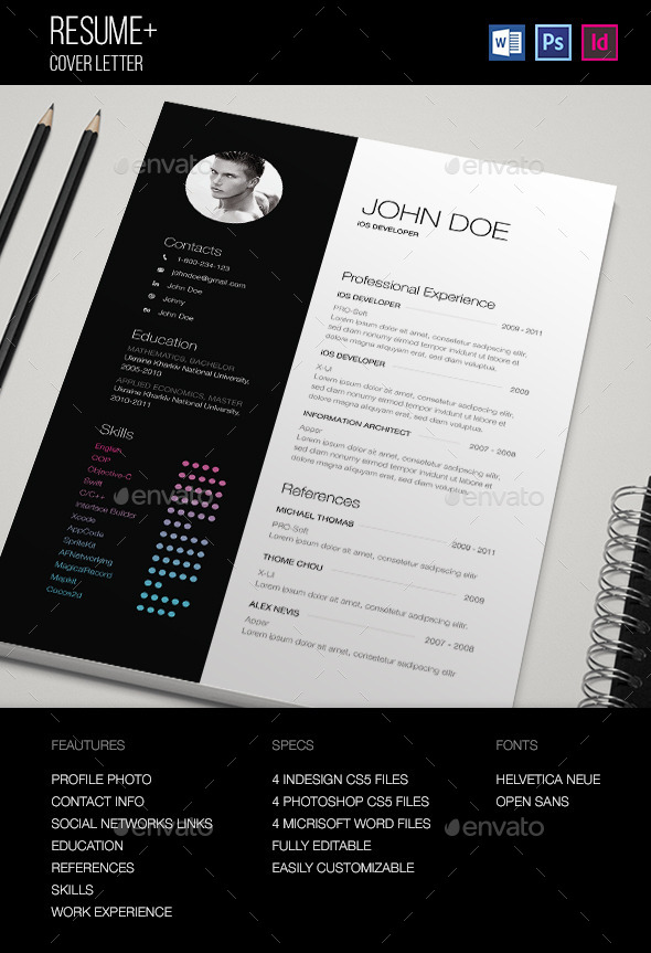 B&W Resume - Resumes Stationery
