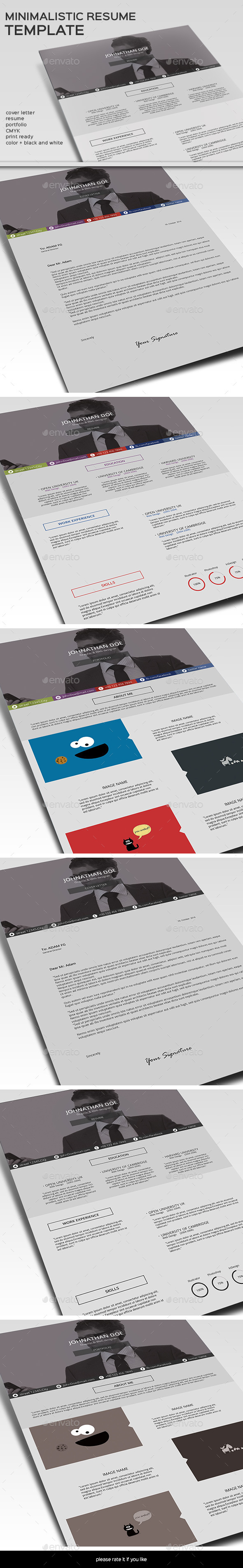 Minimalistic Resume Template - Resumes Stationery