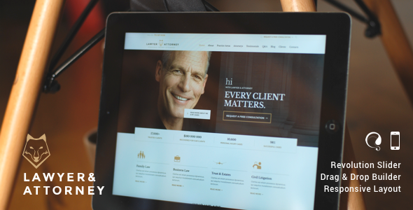 Lawyer & Attorney - Theme for Lawyers Attorneys and Law Firm - Business Corporate