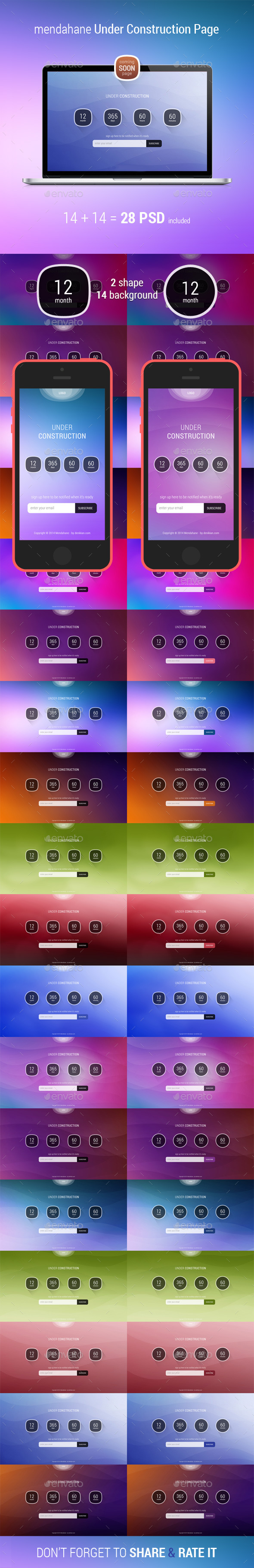 Mendahane - 14 Under Construction Page - 404 Pages Web Elements
