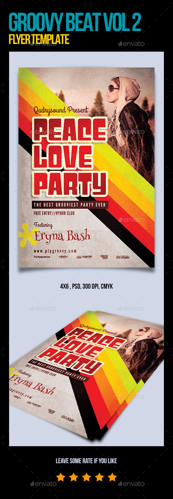 Groovy Beat Vol 3 Flyer Template - Clubs & Parties Events