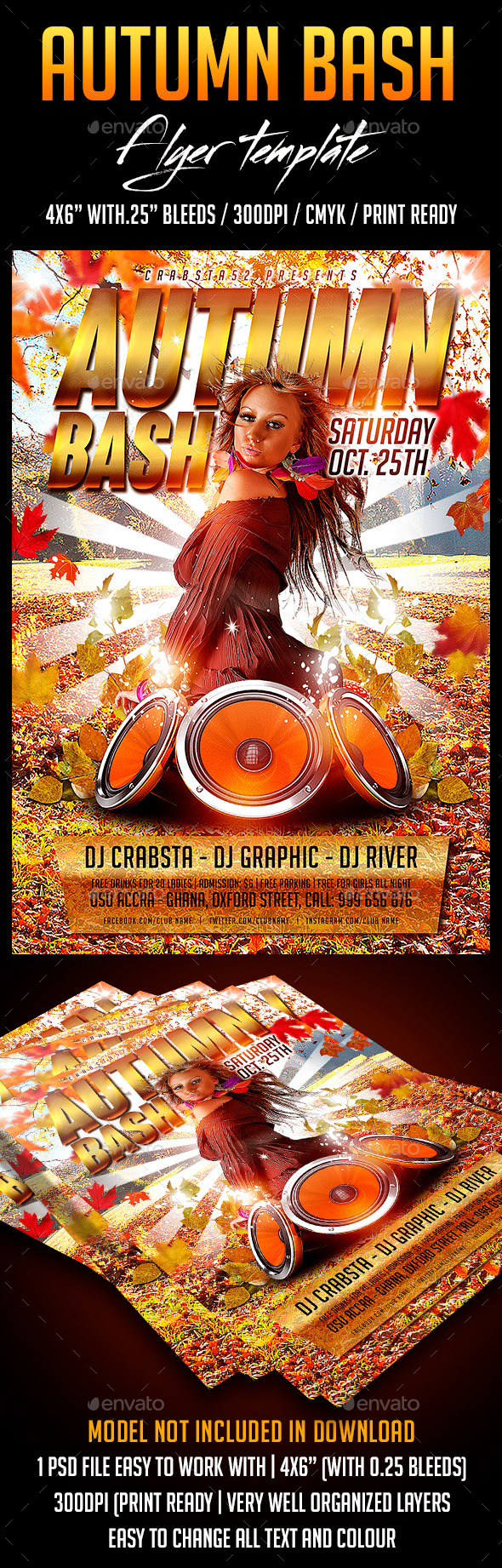 Autumn Bash Flyer Template - Flyers Print Templates