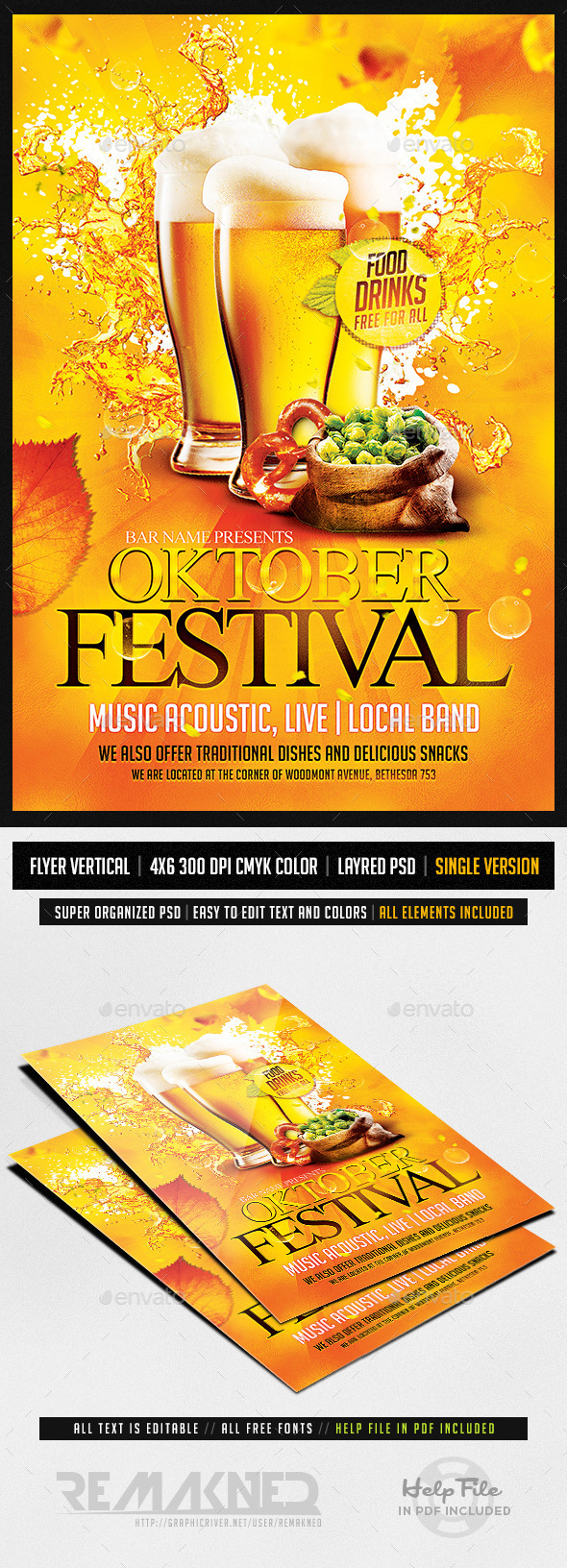 Oktoberfest Festival | Flyer Template PSD - Flyers Print Templates