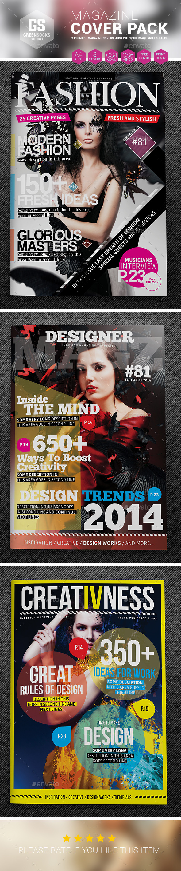 Magazine Cover Templates - Magazines Print Templates