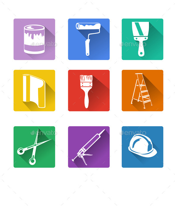 Home Repair Flat Icon - Web Elements Vectors