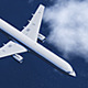 Airplane Flying Above The Ocean - VideoHive Item for Sale
