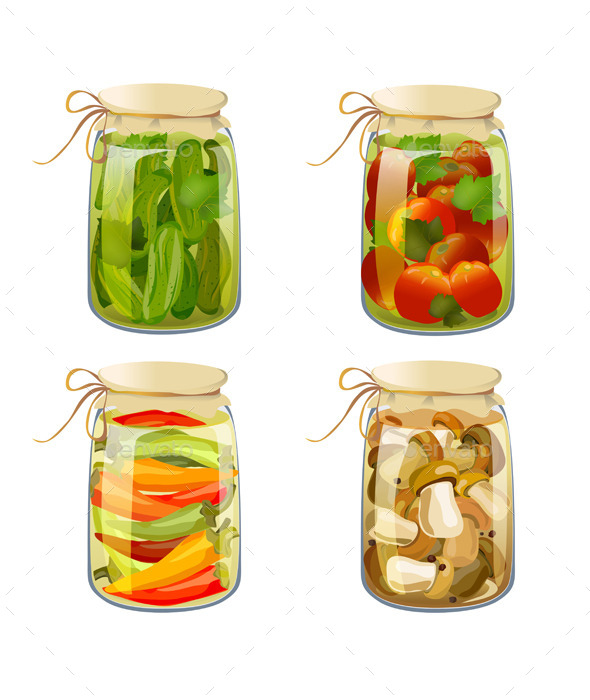Set with Tinned Vegetables - Food Objects