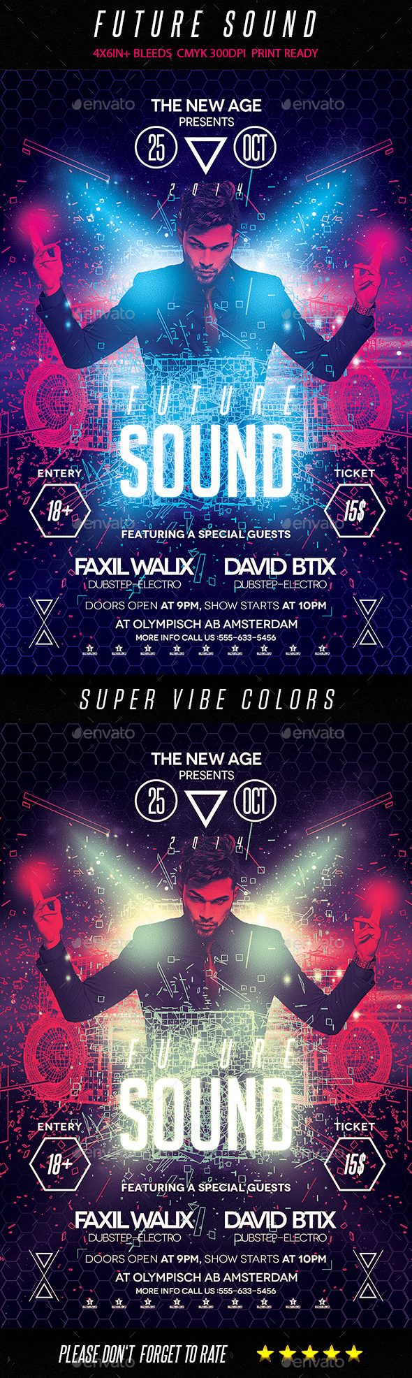 Future Sound Flyer - Clubs & Parties Events