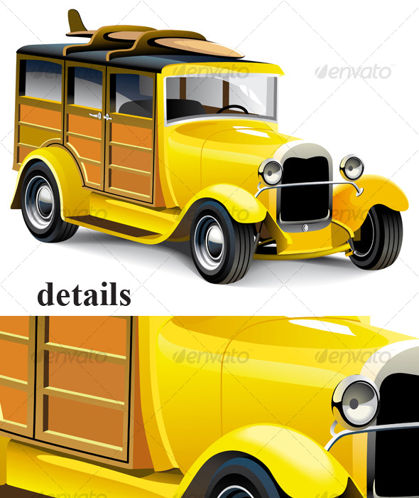 Yellow Hot Rod - Retro Technology