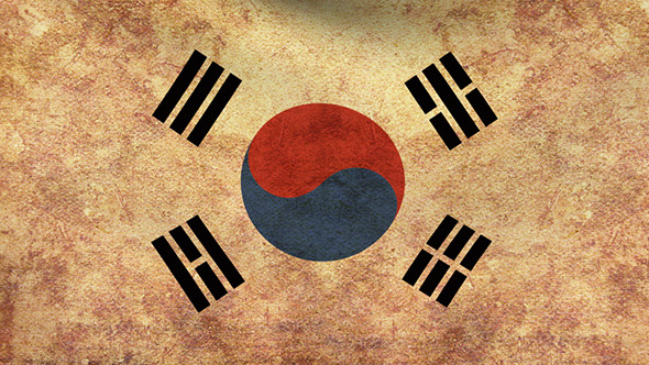 South Korea Flag 2 Pack – Grunge and Retro