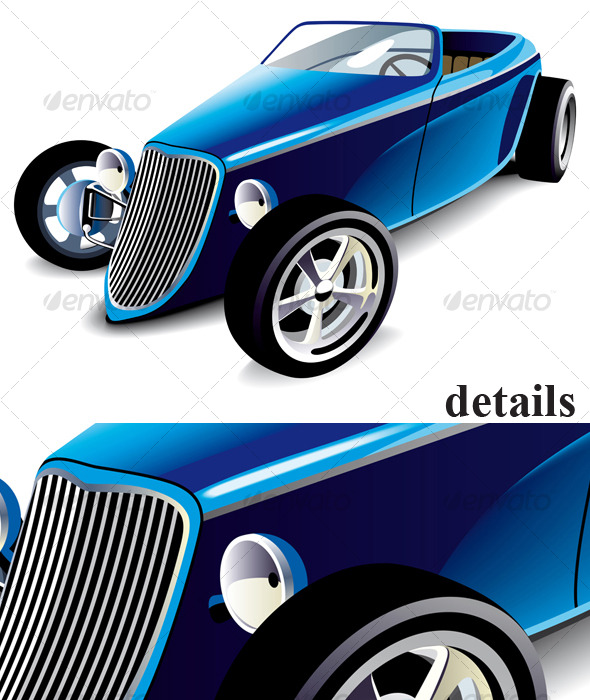 Blue Hot Rod