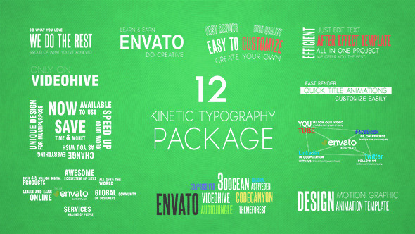 12 Kinetic Typography Package