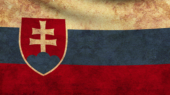 Slovakia Flag Grunge