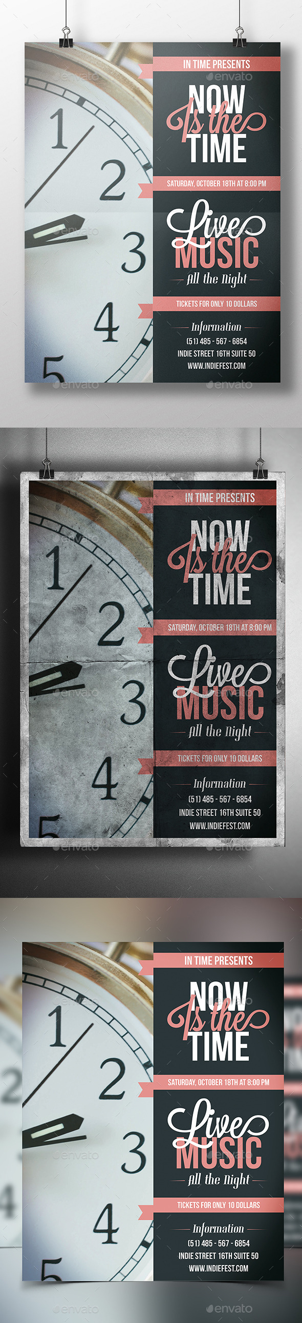 In Time Flyer Template - Miscellaneous Events