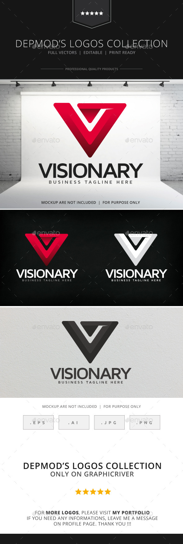 Visionary Logo - Letters Logo Templates
