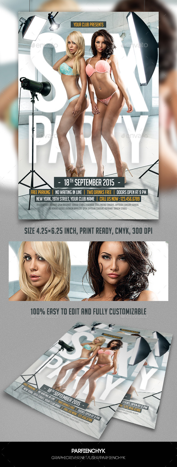 Sexy Party Flyer Template - Clubs & Parties Events