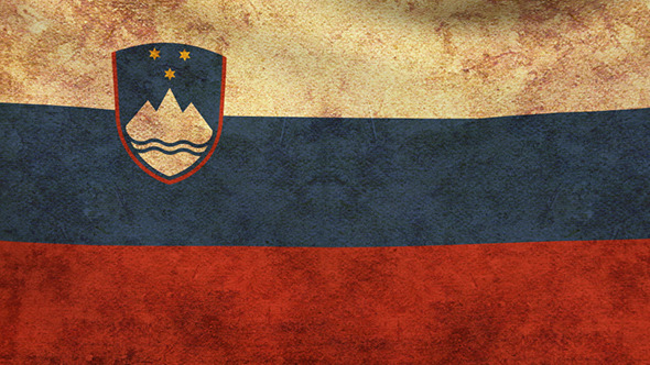 Slovenia Flag Grunge