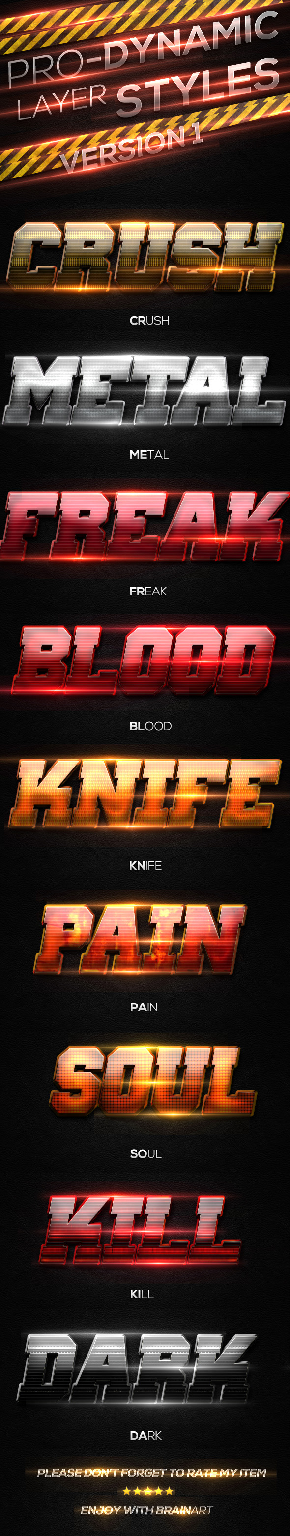 Pro-Dynamic Layer Styles Vol.1 - Text Effects Styles