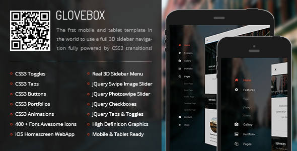 Glovebox 3D Mobile - ThemeForest 9057710