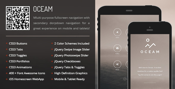 Oceam Mobile - ThemeForest 8850522