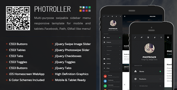 Photroller | Sidebar Menu for Mobiles & Tablets - 8