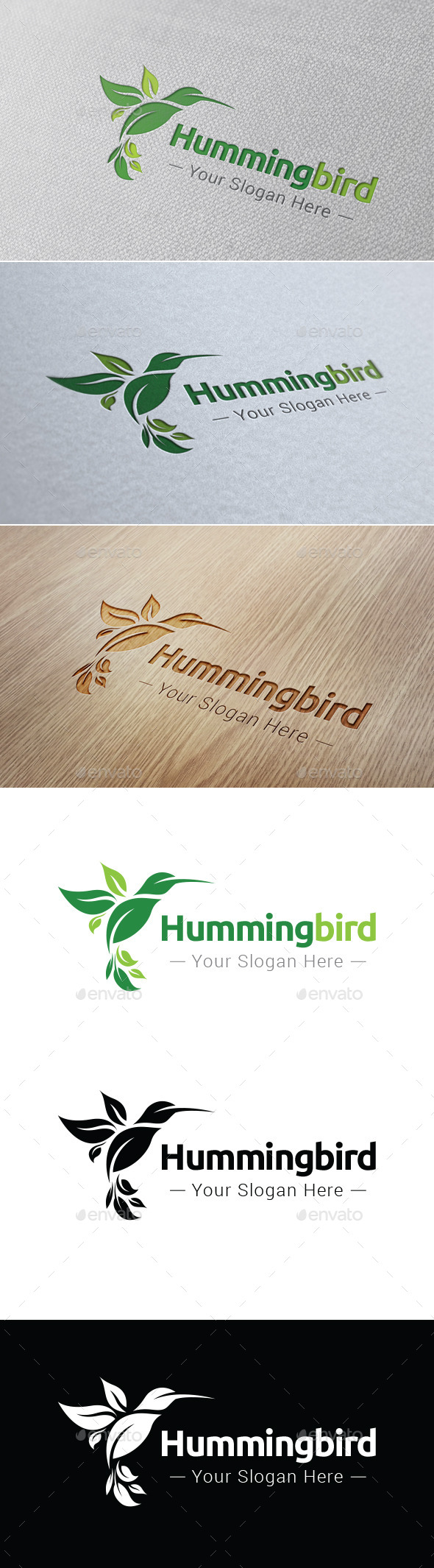 Hummingbird Logo Template - Nature Logo Templates