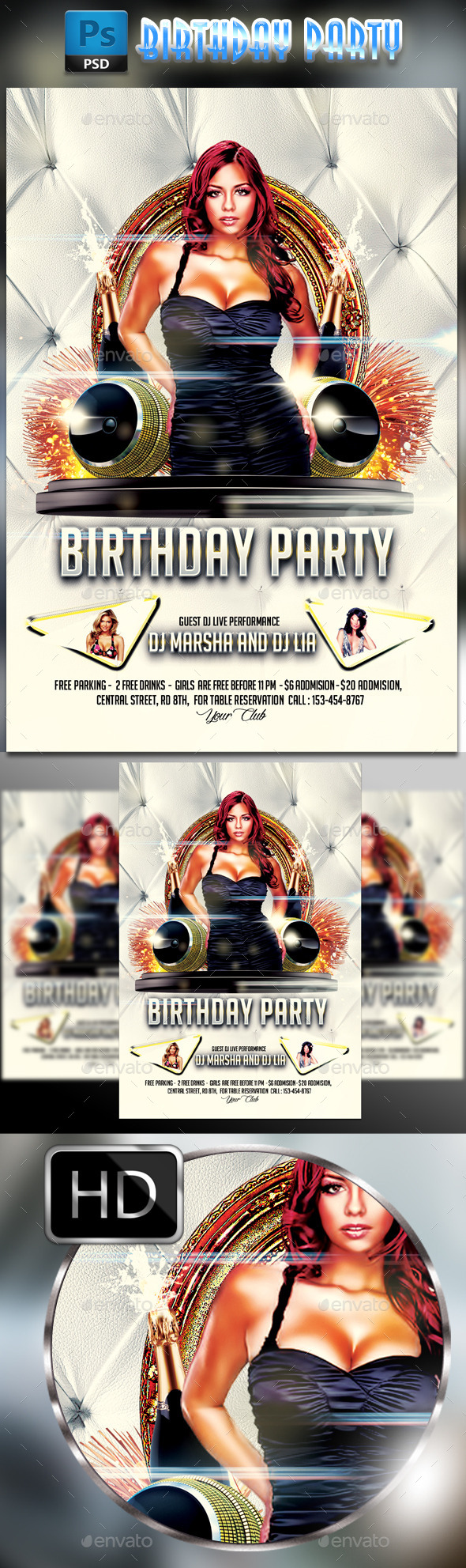 Birthday Party Flyer #2 - Clubs & Parties Events