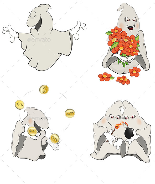 Ghosts Clip Art Cartoon - Monsters Characters