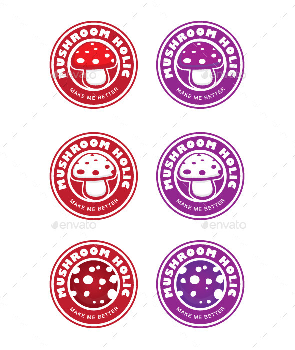 Mushroom Labels - Food Objects