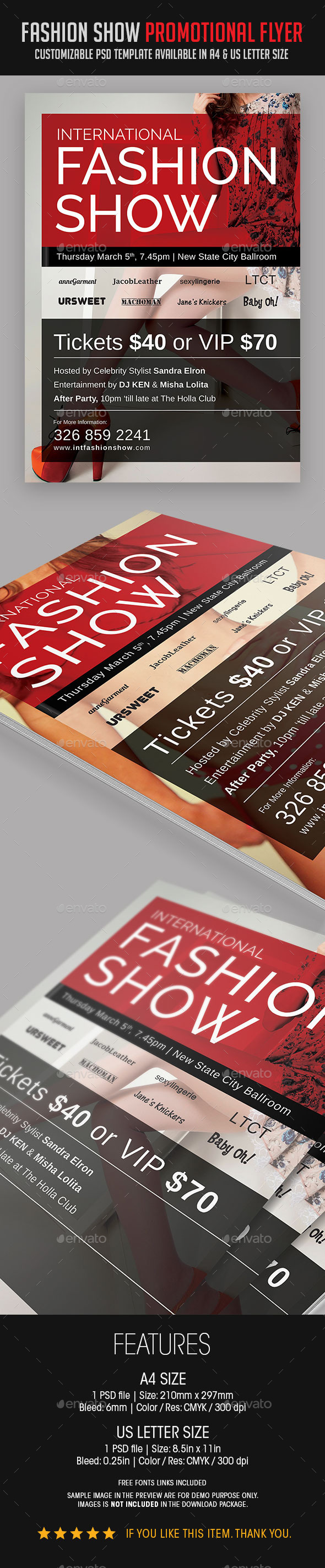 Fashion Show Promotional Flyer - Events Flyers