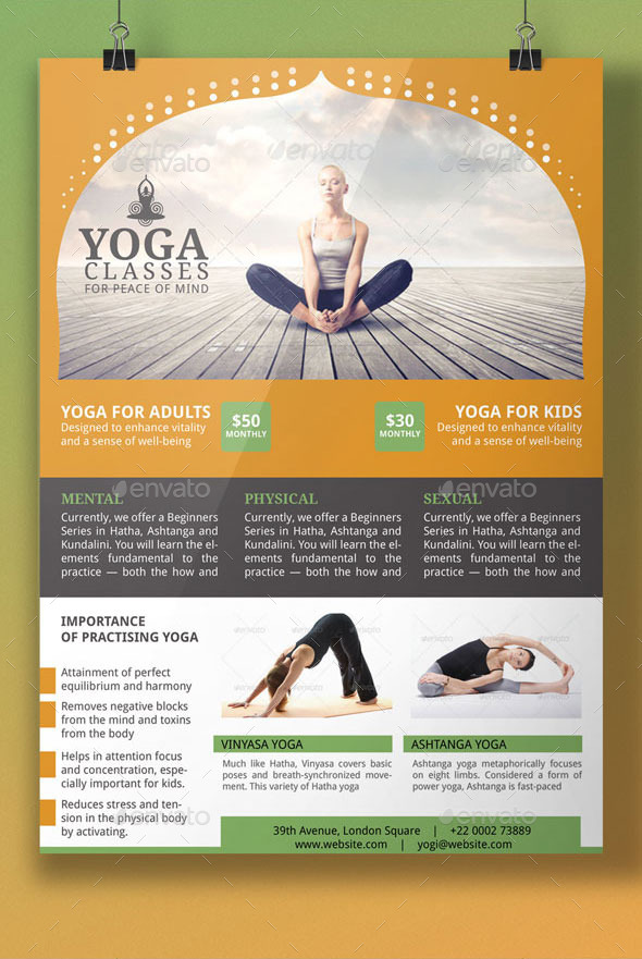 Yoga Flyer Template by BloganKids | GraphicRiver