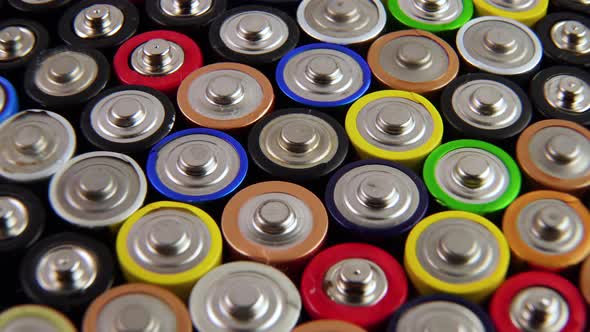 Closeup of Used AA Batteries alt