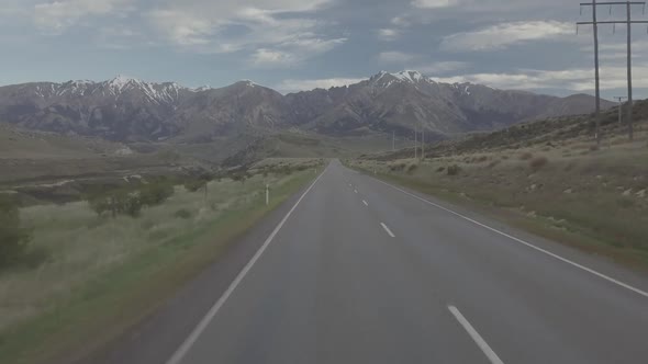 Scenic road in the mountains of New Zealand