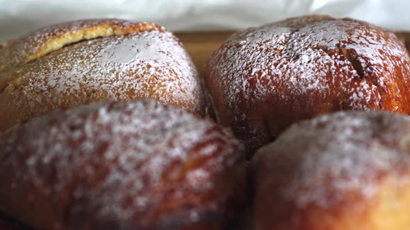 Close up of traditional famous italian neapolitan pastry called sfogliatella napoletana 4k alt