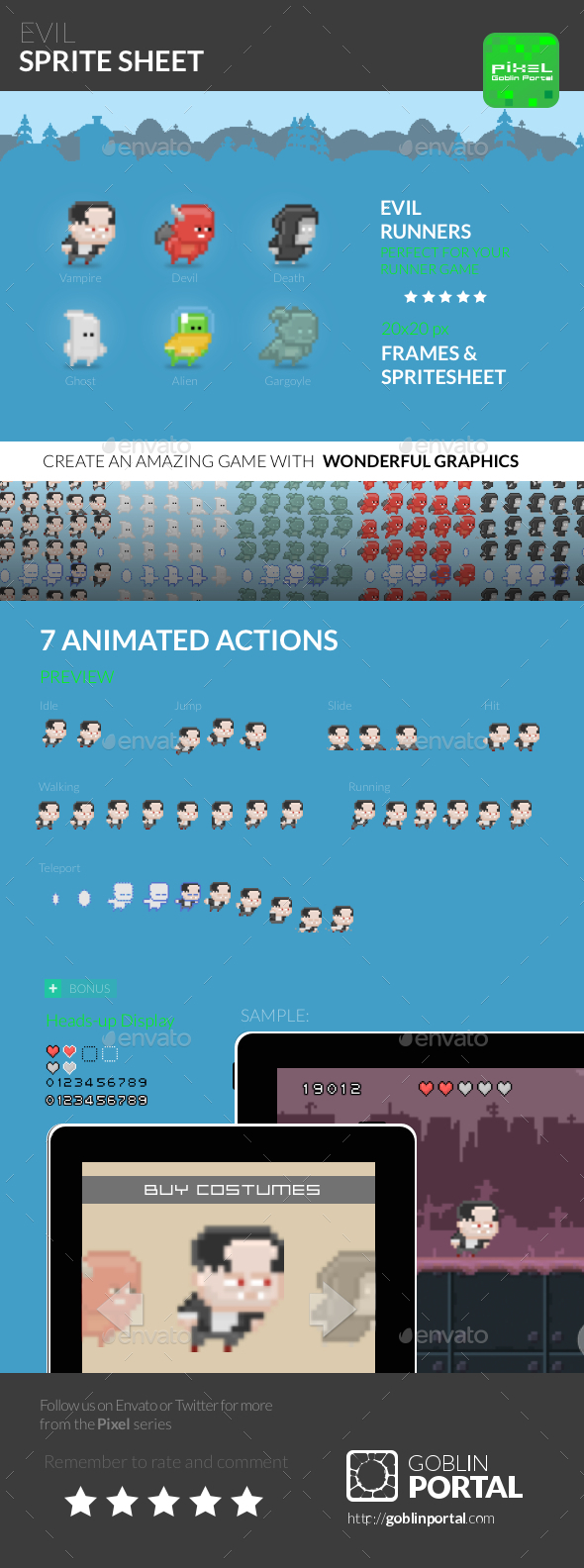 Evil Sprite Sheet - Sprites Game Assets
