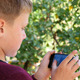 Boy Viewing Pictures On Smartphone - VideoHive Item for Sale