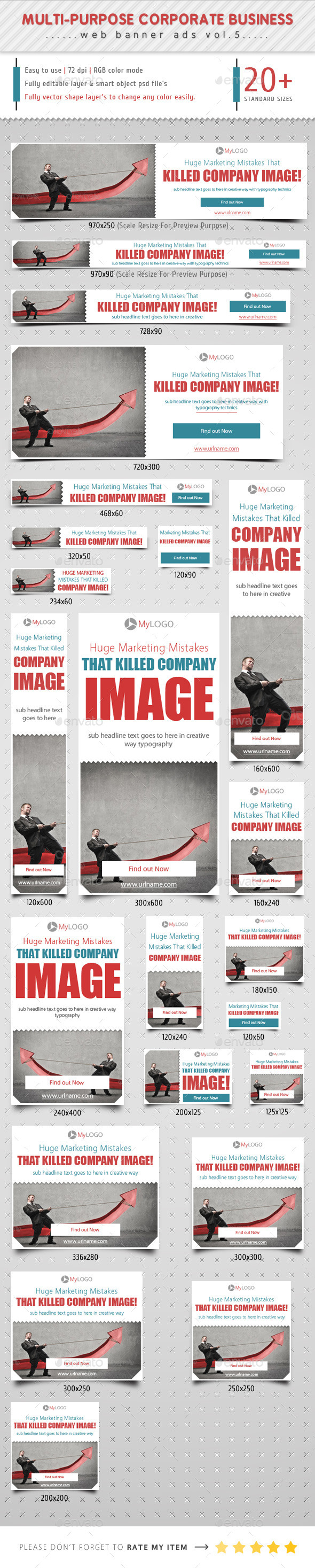 Corporate Web Banner Ads Vol.5 - Banners & Ads Web Elements