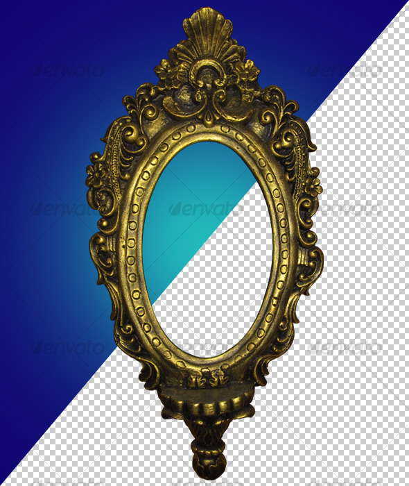 Antique Gold Frame 01 - Home & Office Isolated Objects