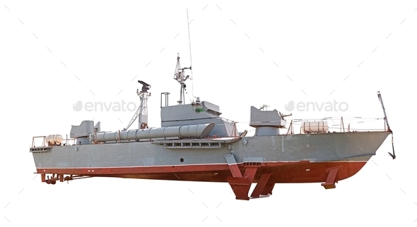 Old military ship - Stock Photo - Images