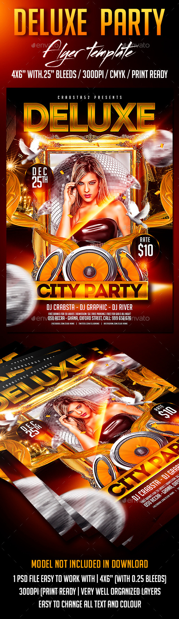 Deluxe Party Flyer Template - Clubs & Parties Events